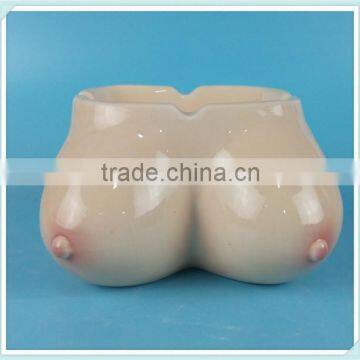 Ceramic Boob Ashtray With Boob Design Breast Shape Ashtray photo-3