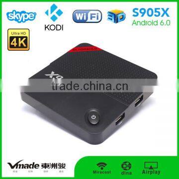 Latest Amlogic S905x v-made brand android smart tv box