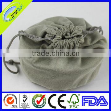 New Style Colorful Suede Drawstring Bags, Faux Suede Drawstring Pouch