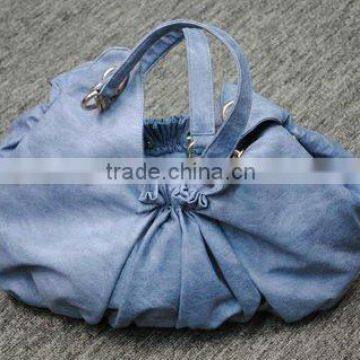 Jeans blue PU leather handbag,2013 popular ladies shoulder bag,Gift for mother