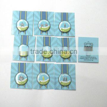 Custom made 25mm tin badge with safety pin with back card , button badge pack