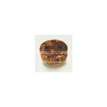 Tin candle, chocolate scented candle