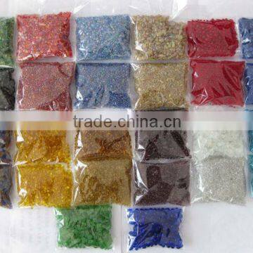 wholesale high quality colored glass sand for vases