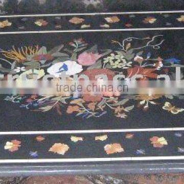 Pietra Dura Marble Inlay Dining Table Top, Inlay Marble Table Tops