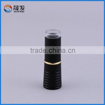 Wholesale nice empty black lipstick tube with inner golden