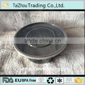 8-pck 650ml Black Plastic Microwaveable & Freezer Compartment Disposable Food Container With Clear Lid photo-2