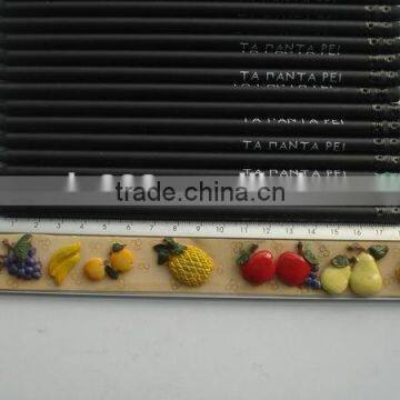 Custom Printed Black Wood Pencil With Eraser for Shool Students photo-6