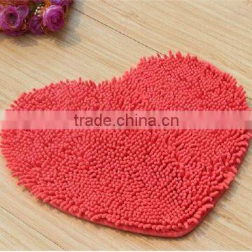 Heart Shape Chennile Washable Rugs photo-2