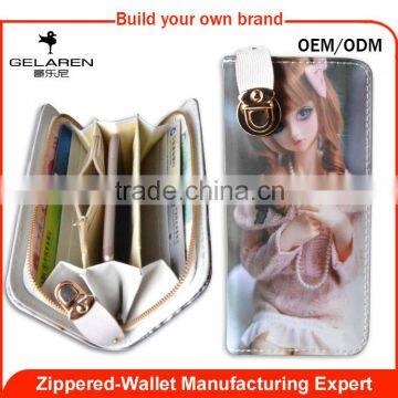 Middle School Fashion Metal Clasp Fancy Girl Printing Purse
