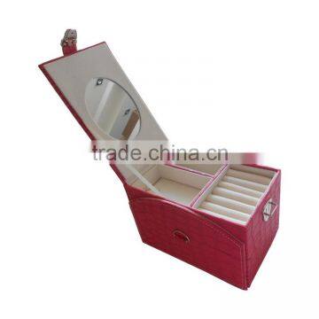 Top Grade Red Leather Jewelry Gift Paper Case