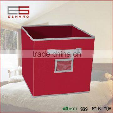 Collapsible Office Closet Storage Organizers Fabric Cube With Two Handles
