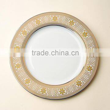 Embossed gold/silver porcelain dinnerware set