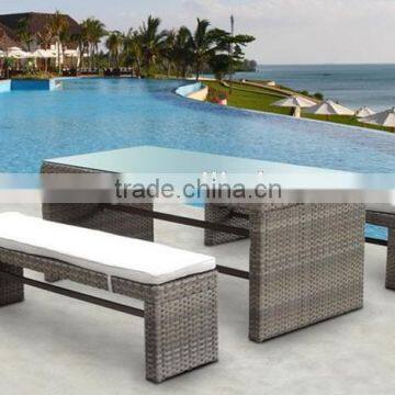 ZT-1192CT Aluminum synthetic rattan bench for outdoor