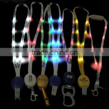 led necklace luminous id card holder neck lanyard light up guide lanyard toys party event supplies glow lanyard toy