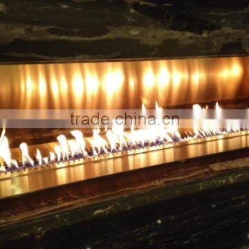 Architectural Structure Designed Elegant Fireplaces with stainless steel hearth