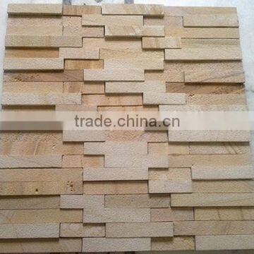 Teak Sandstone Mosaics Panel