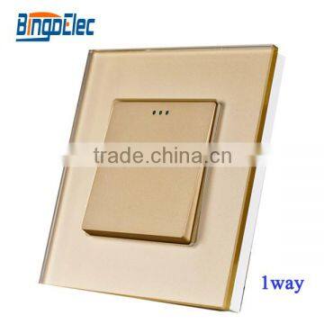 Glass panel 1gang 1way push pull siwtch