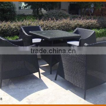 Outdoor 5Pcs Garden Dining Set Rattan Furniture China Supplier