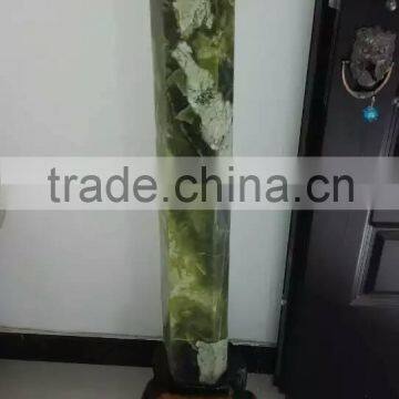 Rare large natural hsiuyen jade crystal point wand for sale