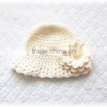 Newborn Baby Girl Crochet Flower Sun Hat