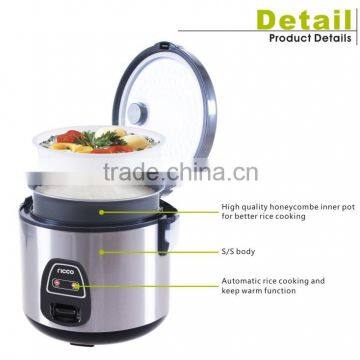 New deluxe stainless steel rice cooker in 1L/1.2L/1.5L/1.8L/2.2L/2.8L