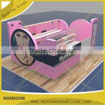 Lovely pink eyebrow threading kiosk for sale