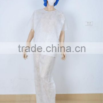 short sleeve white disposable medical coveralls