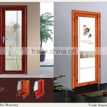 low price waterproof toilet aluminum frame glass door