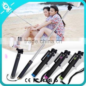 2015 New hot custom bluetooth wireless selfie stick with Foldable Holder