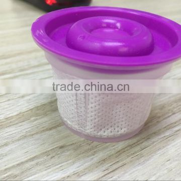 Single serve plastic injection non-woven fabrice k cup filter