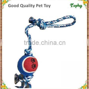 Cotton Rope With Strap A Tennis Ball Playthings Puppy Dog Toys photo-3