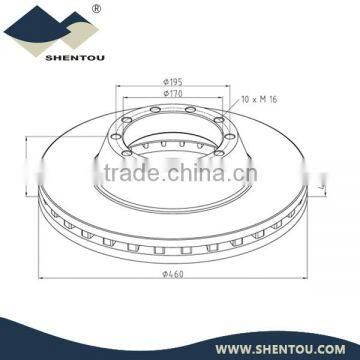 DAF Truck Auto Engine Spare Parts Brake Disc 1238.372