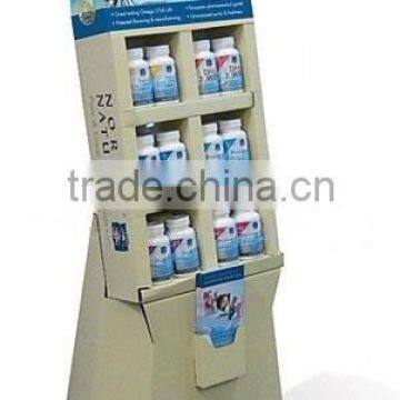 tower shelves cardboard floor display standStand for Medicine retail