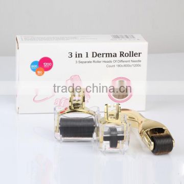 3 in 1 Derma Roller, 3 in 1 titanium needle, skin Roller System