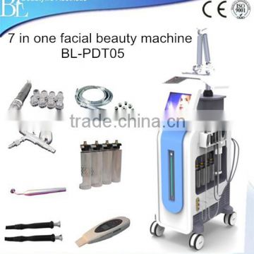 All in one beauty salon device PDT/ dermabrasion/water peeling/Spary oxygen/BIO/Skin srubber