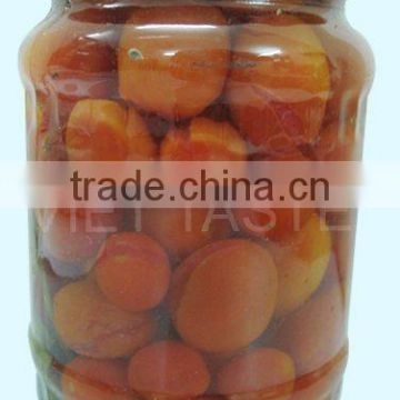 Pickled cherry tomato in jars