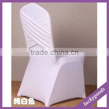 LGC037 Red Ruffled Universal Spandex Chair Cover photo-4