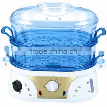 plastic electric food steamer/steam cooker with keep warm