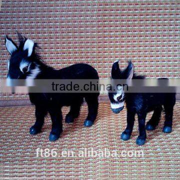 walking donkey garden decor christmas fake fur real donkey