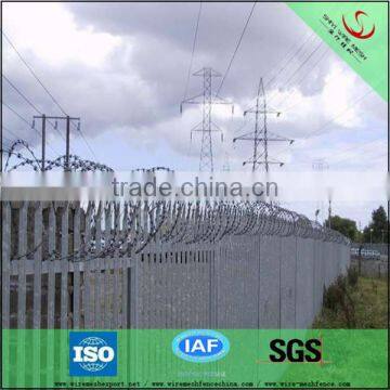 Security top barbed wire palisade fence (China Manufacturing)