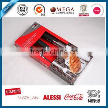 Color box packed 3pcs BBQ tools of spatula tong and fork