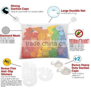 Bath Toy Organizer for Baby Boys and Girls With 2 Strong Suction Cups photo-3