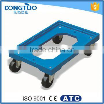 4 wheel dolly, plastic moving dolly for plastic crate