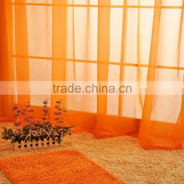 Hot Fully Stitched Curtain Solid Sheer Voile Window Panel Drapes 55"x84" Orange curtains