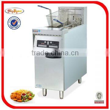 Vertical 1-tank Computer Fryer With Oil Filter Cart 2-basket DF-33A 0086-13632272289 photo-6
