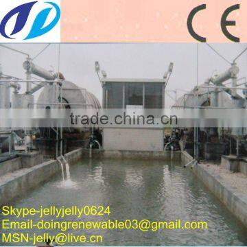 2012 new 5/6/8/10T waste plastic/tires recycle plant turning waste tyres to oil/carbon black/steel wire