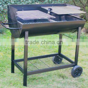 Large Barrel BBQ Grill Trolley photo-2