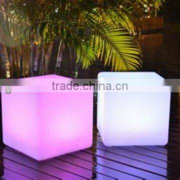 Remote control multi color change plastic 3D RGB LED cube chair bench