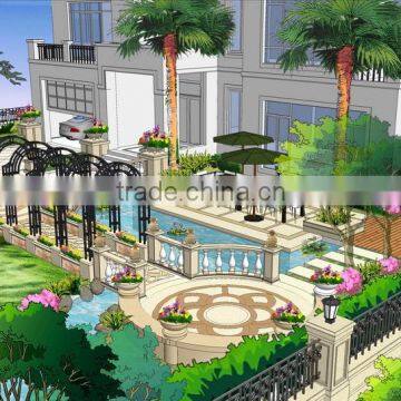 Luxurious 3D Rendering Villa Living Room Design photo-5