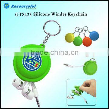 Colorful and Multifunctional Silicone Winder Keychain